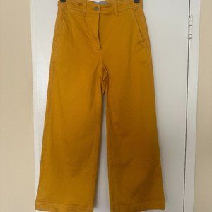 Everlane Women's Cropped Straight-Cut Jeans - Mustard Yellow - Size 6